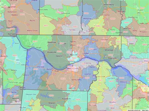 Area Codes – shown on Google Maps .